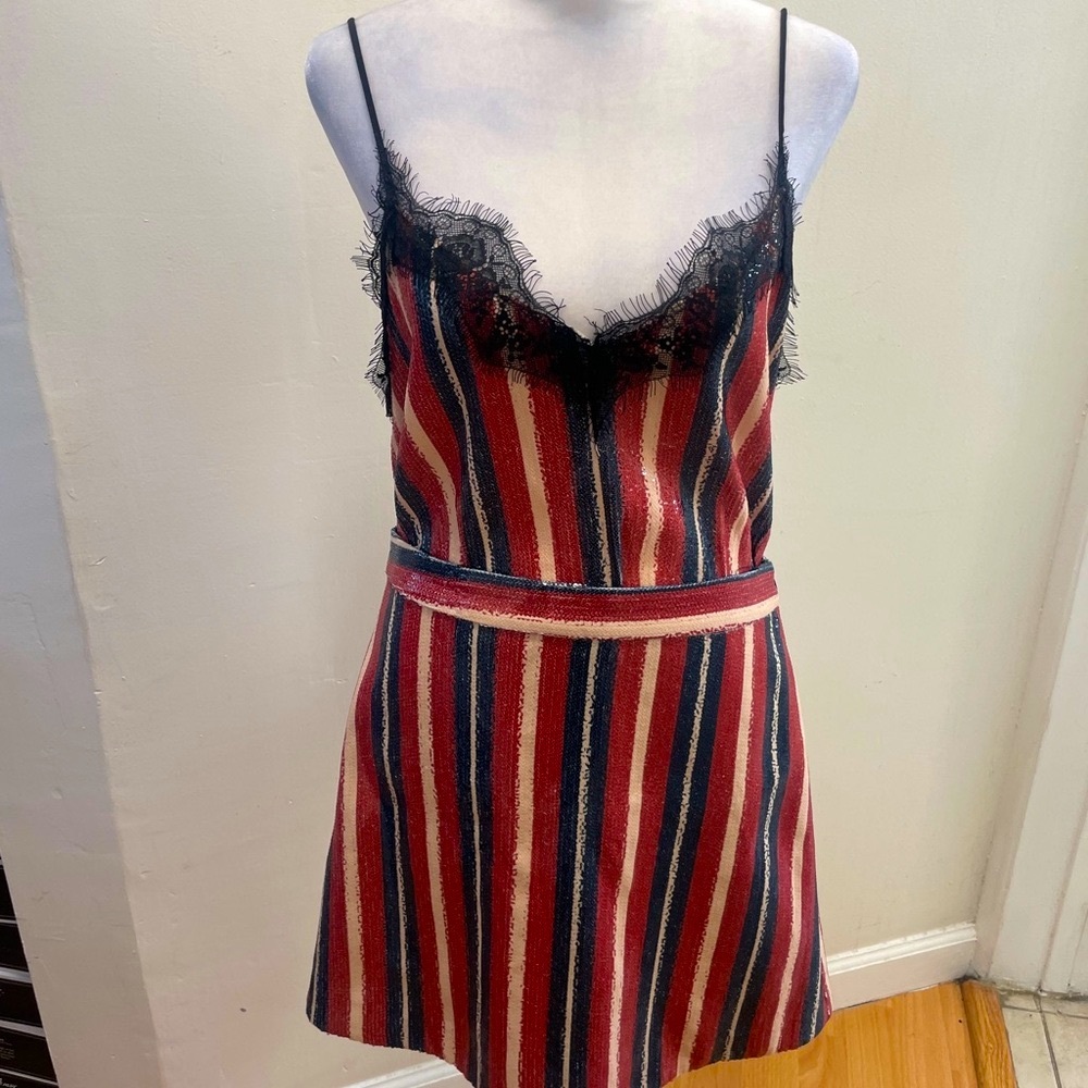 Zara 2 piece Striped Skirt Set